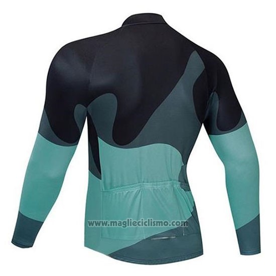 2020 Abbigliamento Ciclismo Northwave Nero Verde Manica Lunga e Salopette