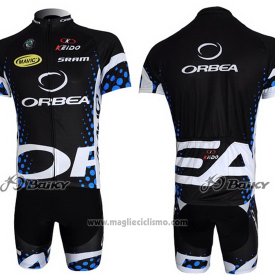 2013 Abbigliamento Ciclismo Orbea Nero Manica Corta e Salopette