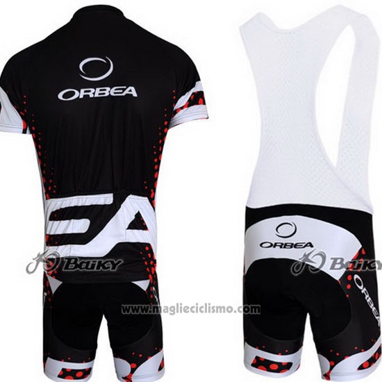 2013 Abbigliamento Ciclismo Orbea Nero e Rosso Manica Corta e Salopette