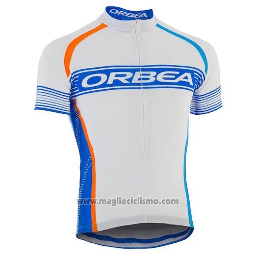 2015 Abbigliamento Ciclismo Orbea Celeste e Bianco Manica Corta e Salopette