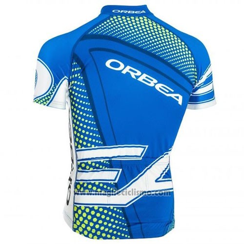 2015 Abbigliamento Ciclismo Orbea Celeste e Nero Manica Corta e Salopette