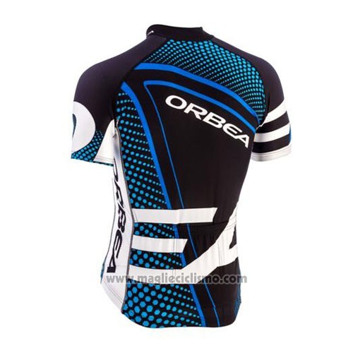 2015 Abbigliamento Ciclismo Orbea Nero e Blu Manica Corta e Salopette