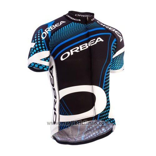 2015 Abbigliamento Ciclismo Orbea Nero e Blu Manica Corta e Salopette