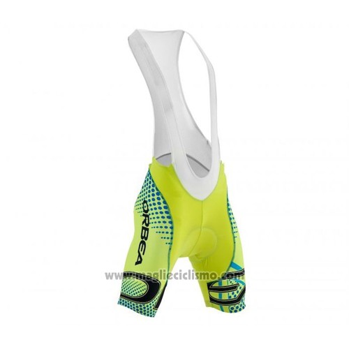 2015 Abbigliamento Ciclismo Orbea Nero e Giallo Manica Corta e Salopette