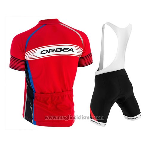 2015 Abbigliamento Ciclismo Orbea Rosso Manica Corta e Salopette
