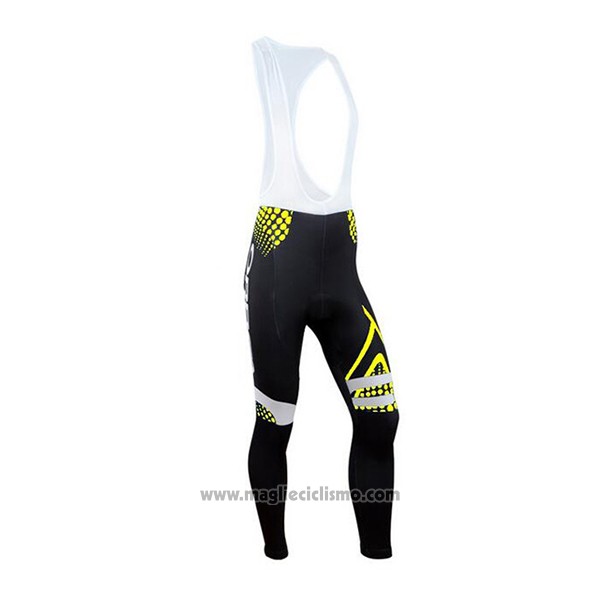 2017 Abbigliamento Ciclismo Orbea Giallo e Nero Manica Lunga e Salopette