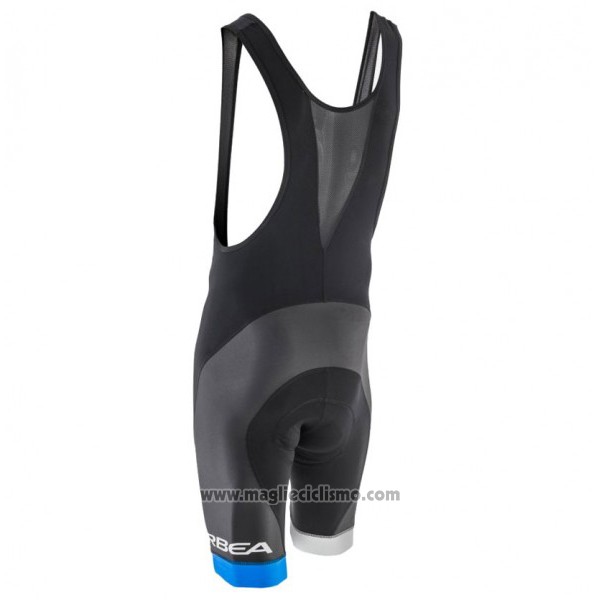 2017 Abbigliamento Ciclismo Orbea Nero e Blu Manica Corta e Salopette