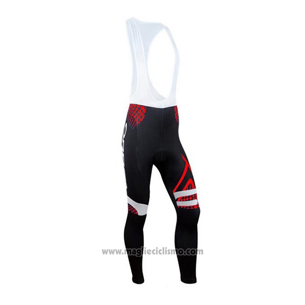 2017 Abbigliamento Ciclismo Orbea Rosso e Nero Manica Lunga e Salopette