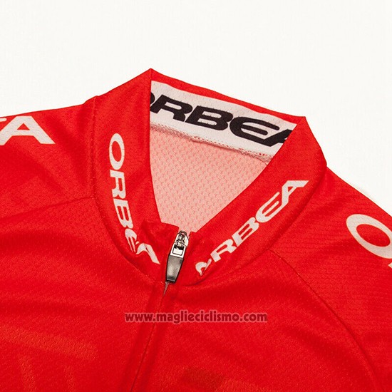2019 Abbigliamento Ciclismo Orbea Rosso Nero Manica Corta e Salopette