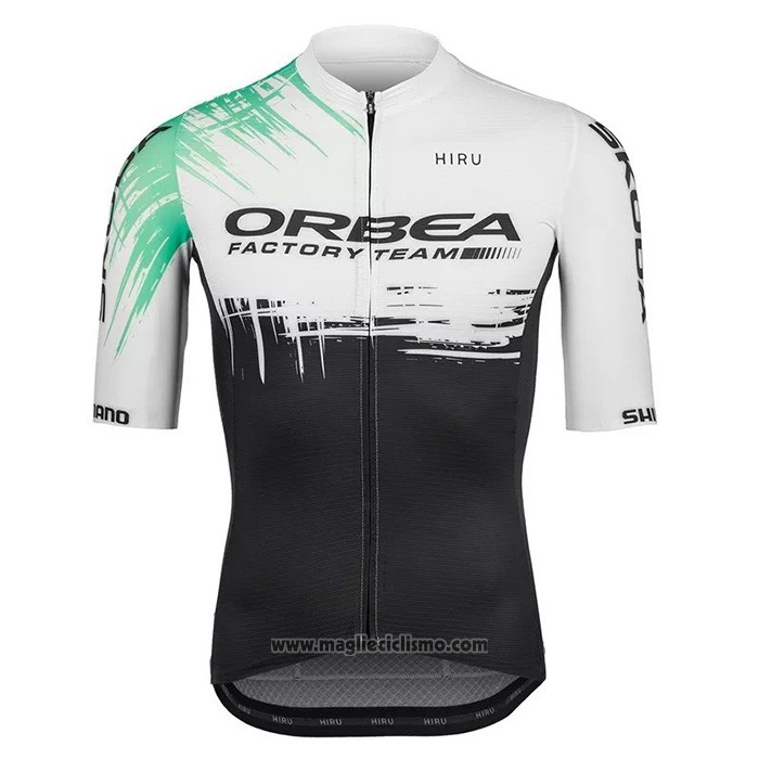 2021 Abbigliamento Ciclismo Orbea Bianco Nero Manica Corta e Salopette