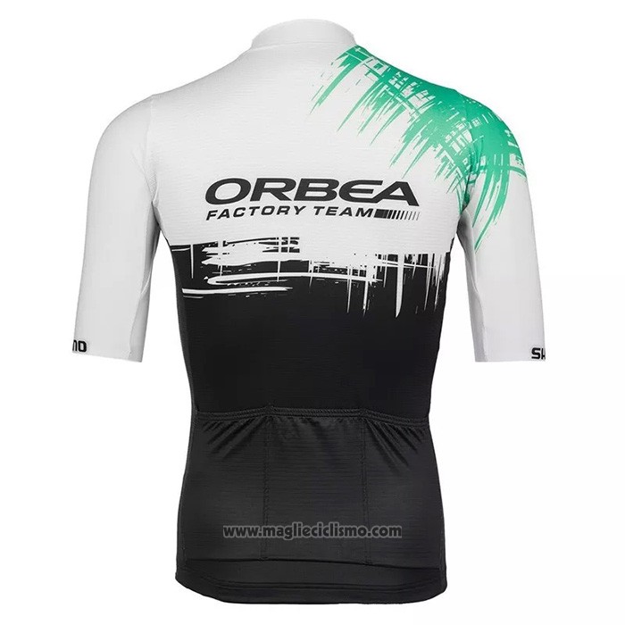 2021 Abbigliamento Ciclismo Orbea Bianco Nero Manica Corta e Salopette