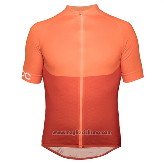 2018 Abbigliamento Ciclismo POC Arancione Manica Corta e Salopette