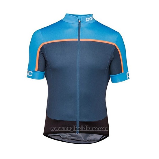 2018 Abbigliamento Ciclismo POC Essential Road Block Blu Manica Corta e Salopette