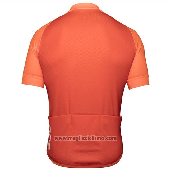 2018 Abbigliamento Ciclismo POC Essential XC Arancione Manica Corta e Salopette