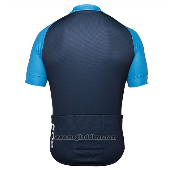 2018 Abbigliamento Ciclismo POC Essential XC Blu e Nero Manica Corta e Salopette
