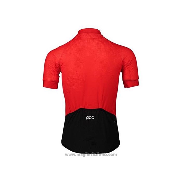 2020 Abbigliamento Ciclismo POC Rosso Nero Manica Corta e Salopette