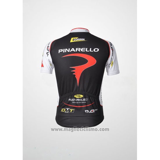 2010 Abbigliamento Ciclismo Pinarello Nero e Rosso Manica Corta e Salopette