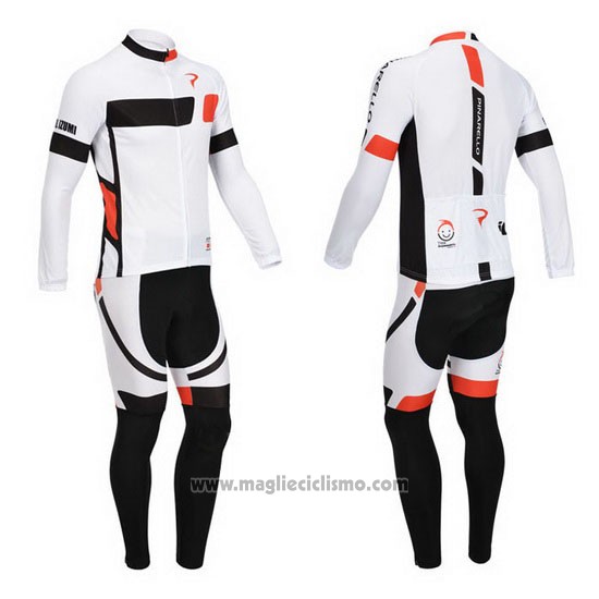 2013 Abbigliamento Ciclismo Pinarello Nero e Bianco Manica Lunga e Salopette
