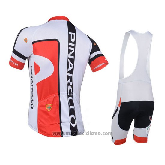 2013 Abbigliamento Ciclismo Pinarello Rosso e Nero Manica Corta e Salopette
