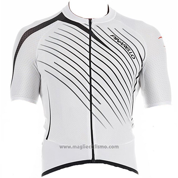 2017 Abbigliamento Ciclismo Pinarello Bianco Manica Corta e Salopette