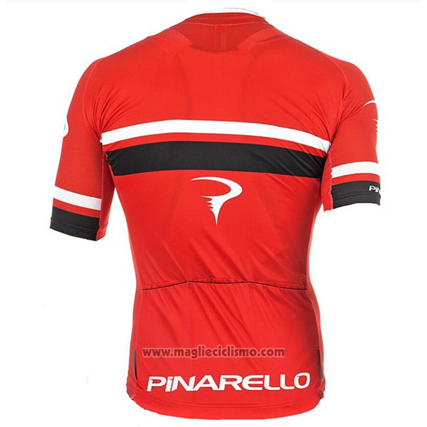 2017 Abbigliamento Ciclismo Pinarello Rosso Manica Corta e Salopette