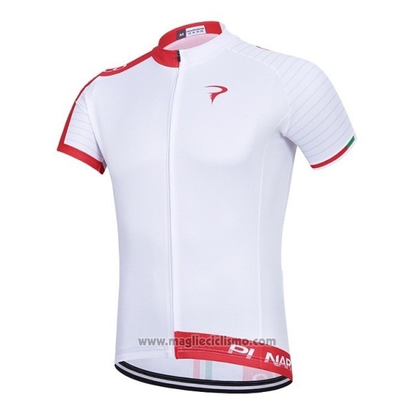 2018 Abbigliamento Ciclismo Pinarello Bianco Rosso Manica Corta e Salopette