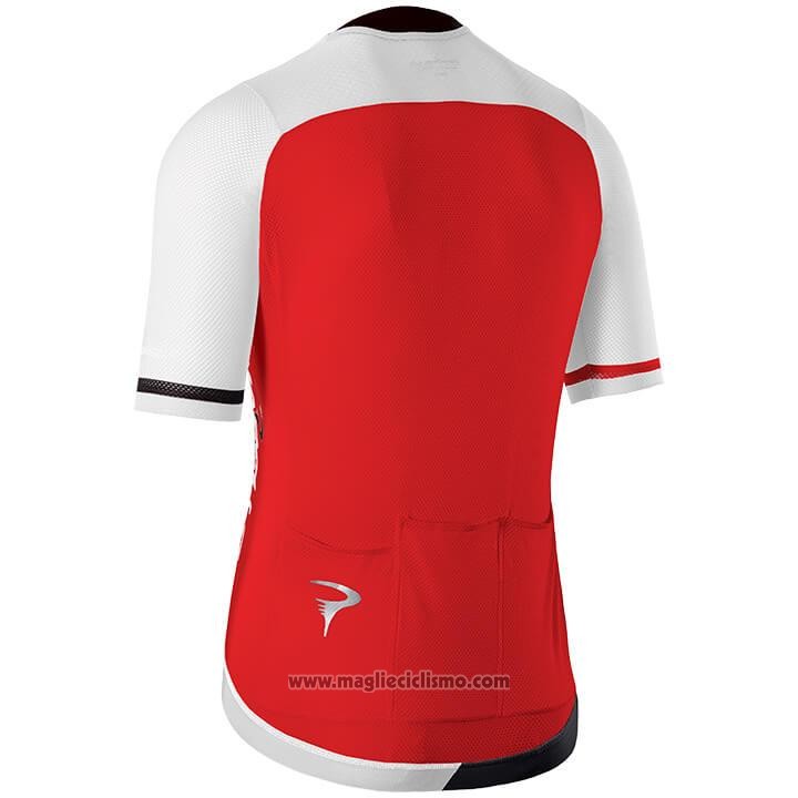 2020 Abbigliamento Ciclismo Pinarello Rosso Bianco Manica Corta e Salopette