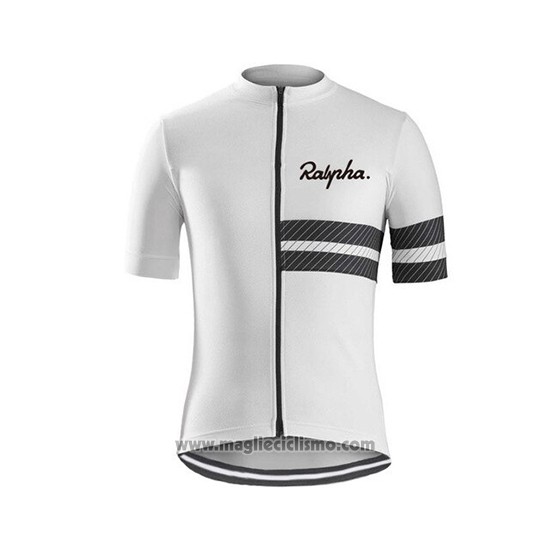 2019 Abbigliamento Ciclismo Ralph Bianco Nero Manica Corta e Salopette
