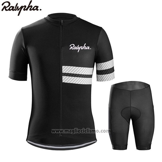 2019 Abbigliamento Ciclismo Ralph Nero Bianco Manica Corta e Salopette