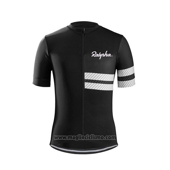 2019 Abbigliamento Ciclismo Ralph Nero Bianco Manica Corta e Salopette