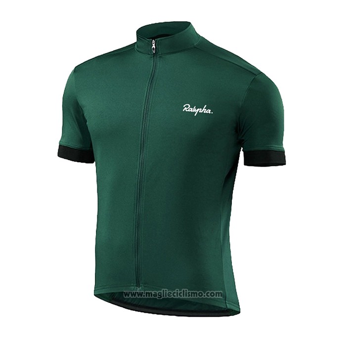 2021 Abbigliamento Ciclismo Ralph Scuro Verde Manica Corta e Salopette