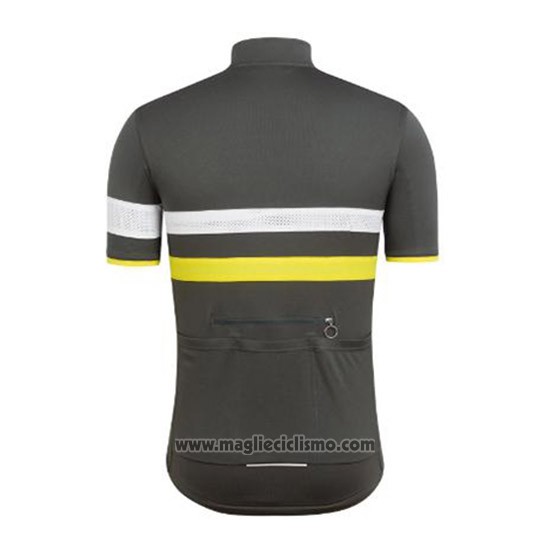 2018 Abbigliamento Ciclismo Ralph Nero e Giallo Manica Corta e Salopette