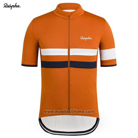 2019 Abbigliamento Ciclismo Rapha Arancione Bianco Manica Corta e Salopette