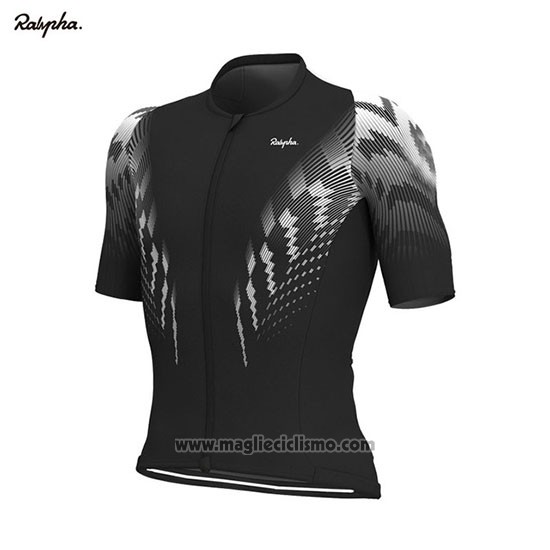 2019 Abbigliamento Ciclismo Rapha Nero Bianco Manica Corta e Salopette