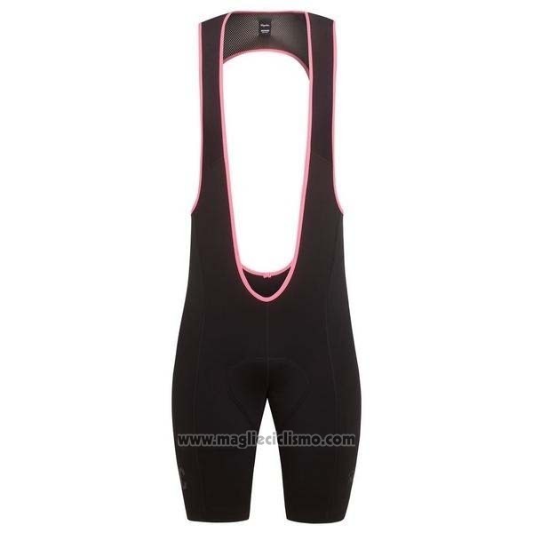 2019 Abbigliamento Ciclismo Rapha Nero Rosa Manica Corta e Salopette