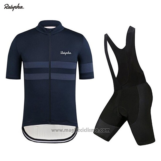 2019 Abbigliamento Ciclismo Rapha Spento Blu Manica Corta e Salopette