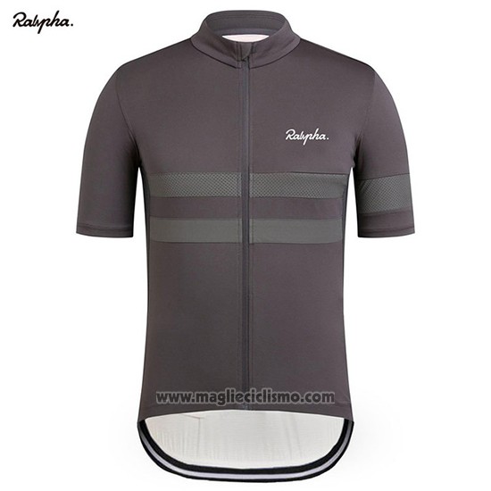 2019 Abbigliamento Ciclismo Rapha Spento Grigio Manica Corta e Salopette
