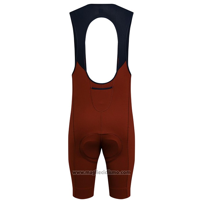 2021 Abbigliamento Ciclismo Rapha Marrone Arancione Manica Corta e Salopette