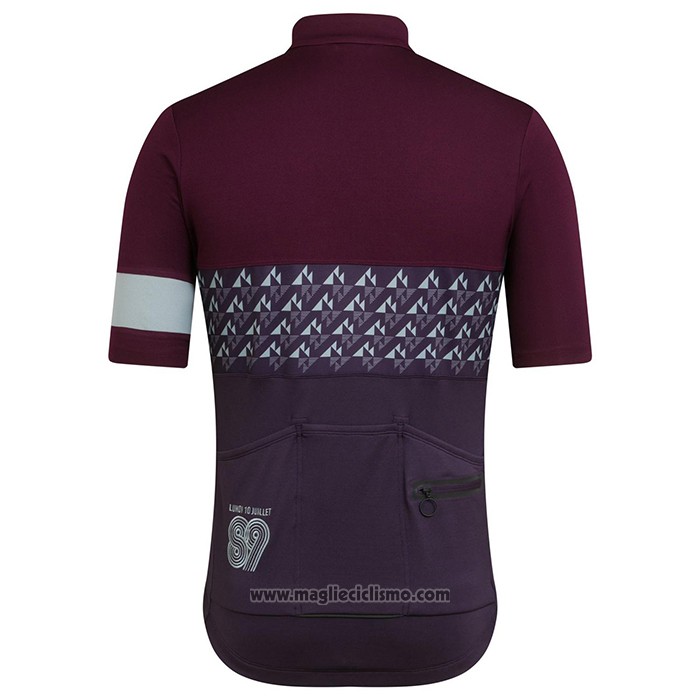 2021 Abbigliamento Ciclismo Rapha Spento Viola Manica Corta e Salopette