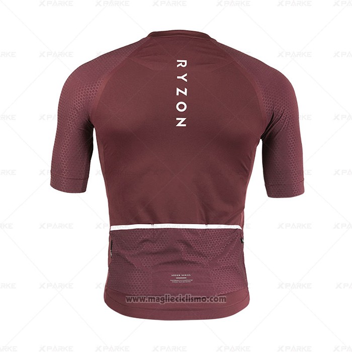 2020 Abbigliamento Ciclismo Ryzon Rosso Manica Corta e Salopette