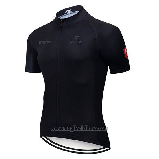 2019 Abbigliamento Ciclismo STRAVA Nero Manica Corta e Salopette