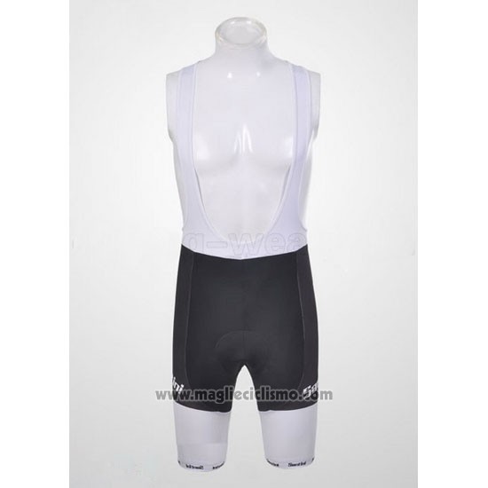 2011 Abbigliamento Ciclismo Santini Azzurro e Bianco Manica Corta e Salopette