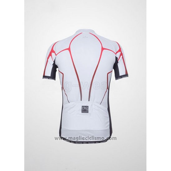 2011 Abbigliamento Ciclismo Santini Bianco Manica Corta e Salopette