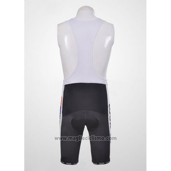 2011 Abbigliamento Ciclismo Santini Bianco e Grigio Manica Corta e Salopette