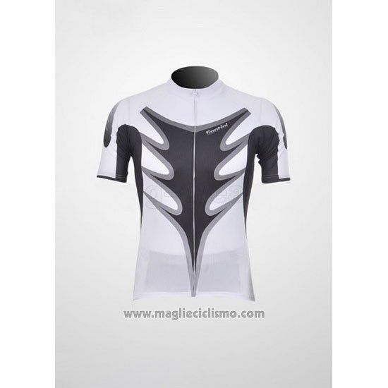 2011 Abbigliamento Ciclismo Santini Bianco e Nero Manica Corta e Salopette