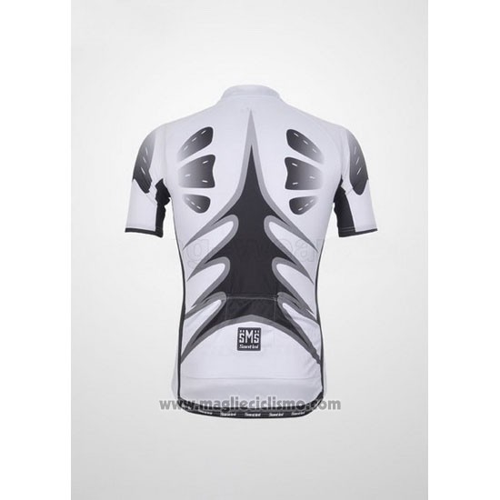 2011 Abbigliamento Ciclismo Santini Bianco e Nero Manica Corta e Salopette