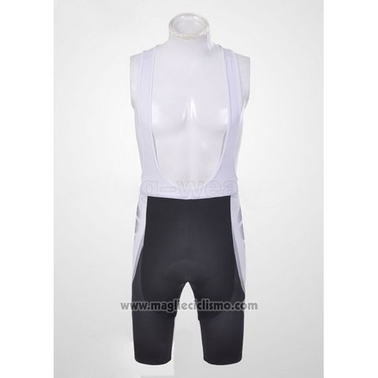 2011 Abbigliamento Ciclismo Santini Bianco e Nero Manica Corta e Salopette