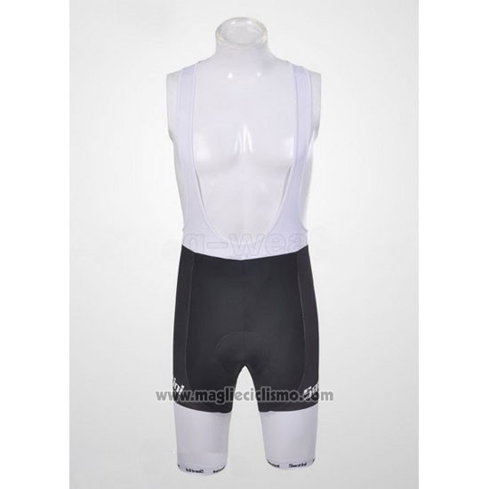 2011 Abbigliamento Ciclismo Santini Blu e Nero Manica Corta e Salopette