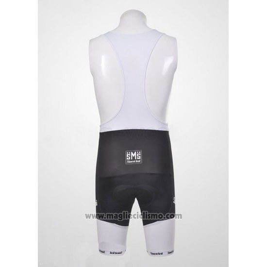 2011 Abbigliamento Ciclismo Santini Blu e Nero Manica Corta e Salopette
