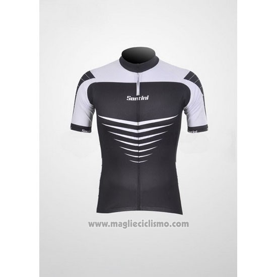 2011 Abbigliamento Ciclismo Santini Nero Manica Corta e Salopette